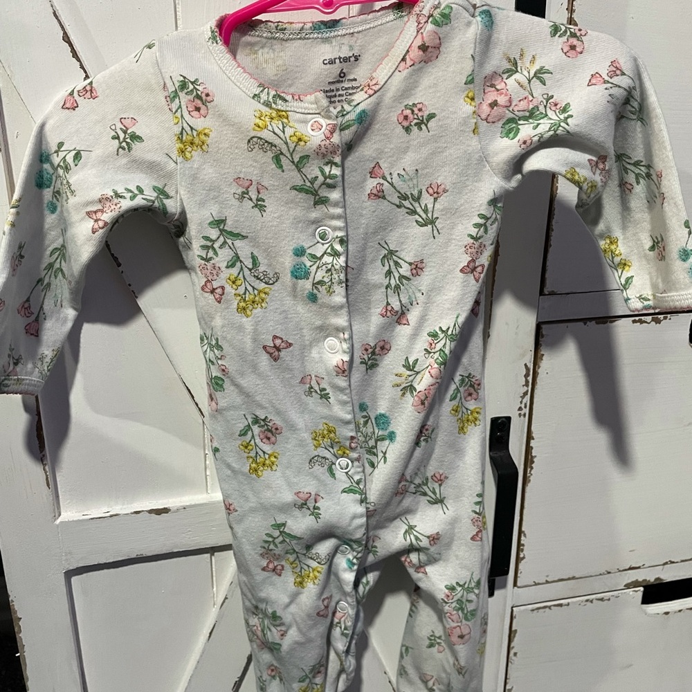 Carter’s 6 Month girl footie pajamas